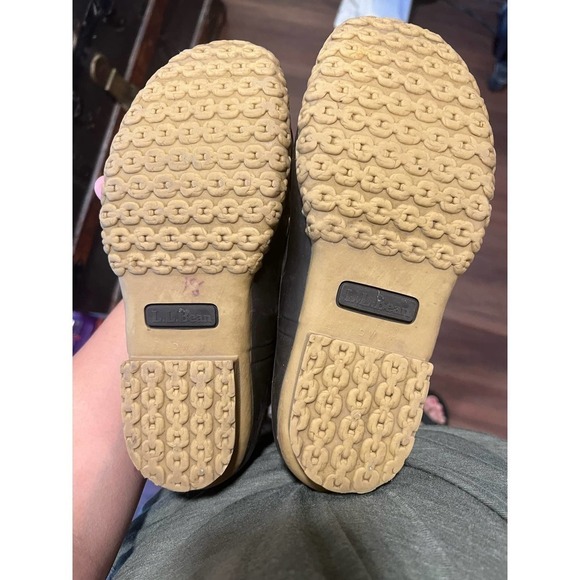 LL Bean Men's Size 7 Goretex Brown Tan Leather Rain Duck Bean Boots Medium Width - Picture 7 of 8